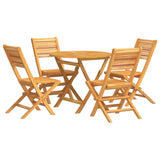 Garden Dining Set Natural Teak Teak wood Medium Foldable 3155022