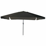 Garden Parasol Black 394 x 394 x 248 cm Polyester and Steel 42003642