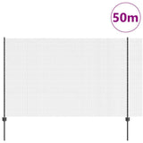 Welded Wire Fence with Post 50 x 1.5 m PVC-Coated Steel 3336644