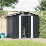 Garden Storage Shed Anthracite Steel 204x132x186 cm 47028