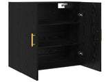Wall-Mounted Cabinet 2 pcs Black Oak 69.5 x 34 x 90 cm 3394514