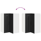 Wall Corner Cabinet PORTO Black 57 x 57 x 80 cm Engineered Wood 885426