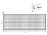 Gabion with 5 mm Wire and 5x2.5 cm Mesh 200x20x100 cm 3463582