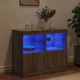 Sideboard with LED Lights Grey Sonoma 81x37x67 cm 836663