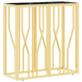Console Table Gold 70x30x70 cm Stainless Steel and Glass 350036