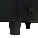 ZNTS Wardrobe Metal Industrial Style 67x35x107 cm Black 245960