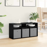 Lowboard with Drawer Black Oak 87 x 27.5 x 43 cm 8000581