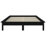 Bed Frame without Mattress Black Super King Size Solid Wood 820560