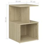 ZNTS Bedside Cabinets 2 pcs Sonoma Oak 35x35x55 cm Engineered Wood 806353