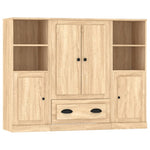 Highboards 3 pcs Sonoma Oak Engineered Wood 3185322