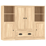 Highboards 3 pcs Sonoma Oak Engineered Wood 3185322