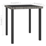ZNTS 5 Piece Outdoor Dining Set Poly Rattan Grey 3100414