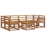 Outdoor Sofa Set 7 pcs Natural Solid Acacia Wood 3366077