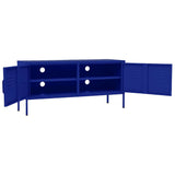 TV Cabinet Navy Blue 105x35x50 cm Steel 336226