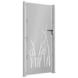 Garden Gate 100x175 cm Corten Steel Grass Design 153176