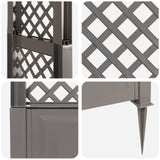 Rose Arch with Spikes Grey 97 x 43 x 218 cm PP 42041738