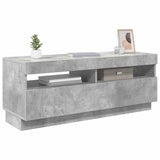 TV Cabinet with LED Lights Concrete Grey 100x35x40 cm 804458