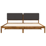 Bed Frame with Upholstered Headboard Natural and Dark Grey 3405050