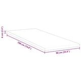 Mattress Topper White 90 x 190 x 6 cm Jaquard Fabric 4106178