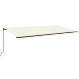 Manual Retractable Awning with LED 600x350 cm Cream 3069242