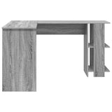 Corner Desk Grey Sonoma 140 x 113.5 x 75 cm Engineered Wood 869559