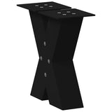 ZNTS Coffee Table Legs X-Shaped 2 pcs Black 30x cm Steel 4012928