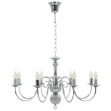 Chandelier Silver 8 x E14 Bulbs 281618