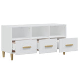 TV Cabinet White 102x36x50 cm Engineered Wood 812600