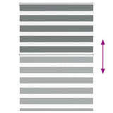Zebra Blind Dark Grey 130x150 cm Fabric Width 125.9 cm Polyester 4014137