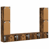 TV Cabinet Set 8 pcs Smoked Oak Engineered Wood 3409137