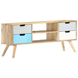 TV Cabinet 110x35x48 cm Solid Mango Wood 286483