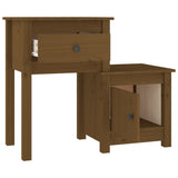 Bedside Cabinet 2pcs Honey Brown 79.5x38x65.5cm Solid Wood Pine 814546