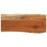Table Top 100x40x3.8 cm Rectangular Solid Wood Acacia Live Edge 370636