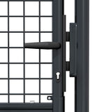 Mesh Garden Gate Galvanised Steel 100x200 cm Grey 145775