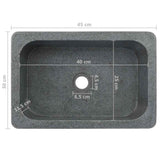 142780 Sink 45x30x15 cm Riverstone Black