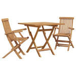 Garden Dining Set 3 pcs Brown Solid teak wood 3385966