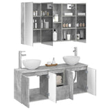 Bathroom Cabinet Set 4 pcs Concrete Grey 103.5 x 15.5 x 70 cm 3406346