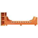 Bed Frame without Mattress Wax Brown 75x190 cm Small Single Solid Wood Pine 3323793
