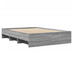 Bed Frame without Mattress Grey Sonoma 140x200 cm Engineered Wood 3295658