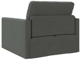 Folding Sofa Bed Dark Grey 74 x 77 x 81 cm Fabric 42030490