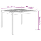 5 Piece Garden Dining Set Solid Wood Acacia 3295256
