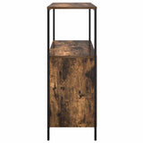 Bathroom Cabinet with Shelves Smoked Oak 76.5x35x95 cm 861919