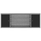Tool Cabinet with Shelf Black and Grey 150 x 20 x 55 cm Steel 4103475