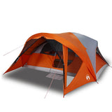 Family Tent Cabin 6-Person Grey and Orange Waterproof 94639