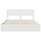 Bed Frame with Drawer White 180 x 200 cm Engineer Wood 3411484