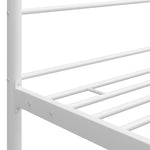 Canopy Bed Frame without Mattress White Metal 120x200 cm 325058