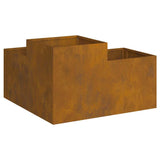 Garden Planter Rusty 80 x 80 x 48 cm Weathering steel 865847