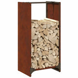 Firewood Rack 40x30x80 cm Weathering Steel 864236