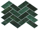 Herringbone Tile 50 pcs Dark Green 30 x 30 cm 42021286
