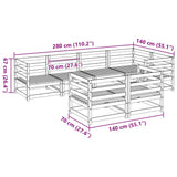 7 Piece Garden Sofa Set Impregnated Wood Pine 3299492
